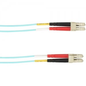 Black Box 4-m, LC-LC, 50-Micron, Multimode, PVC, Aqua Fiber Optic Cable FOCMR50-004M-LCLC-AQ