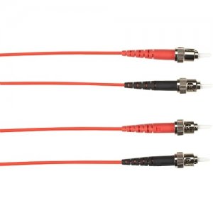 Black Box 4-m, ST-ST, 62.5-Micron, Multimode, PVC, Red Fiber Optic Cable FOCMR62-004M-STST-RD