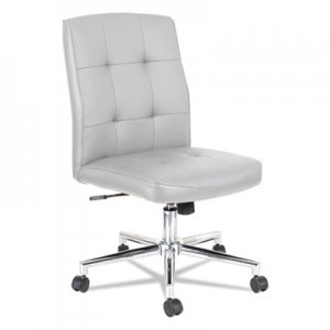 Alera Slimline Swivel/Tilt Task Chair, White with Chrome Base ALENT4906 OIFNT4906