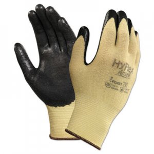 AnsellPro HyFlex CR Gloves, Size 7, Yellow/Black, Kevlar/Nitrile, 24/Pack ANS115007 103336
