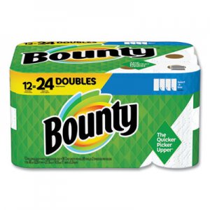 Bounty Select-a-Size Perforated Roll Towels, 11 x 5.9, White, 105 Sheets/Roll, 12/Pack PGC74868 95022