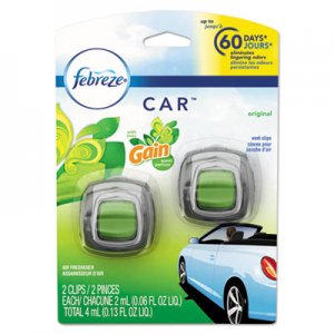 Febreze CAR Air Freshener, Gain Original, 2 ml Clip, 2/Pack, 8 Pk/Carton PGC94731CT 94731