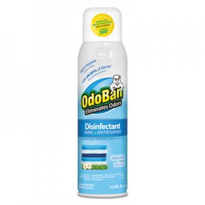 OdoBan Disinfectant Fabric & Air Freshener 360 Spray, Fresh Linen, 14 oz Can ODO91070114AEA 910701-14A