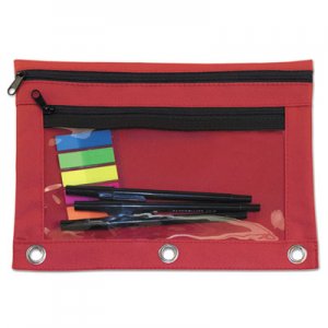 Advantus Binder Pouch with PVC Pocket, 9 1/2 x 7, Red, 6/Pack AVT94037 94037