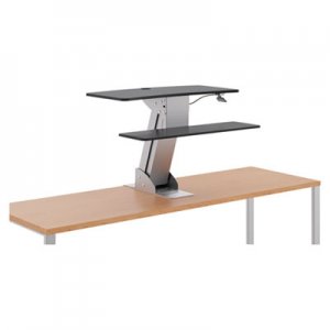 HON Directional Desktop Sit-to-Stand Riser without Monitor Arm, Silver/Black HONS1100 HS1100