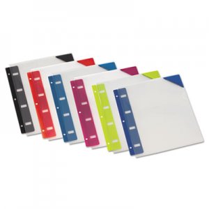 Oxford Retractable Binder Pocket, 1/4 x 9, Assorted Colors, 6/Pack OXF14360 14360