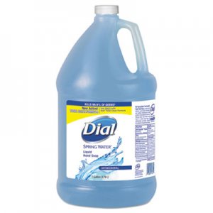 Dial Antimicrobial Liquid Hand Soap, Spring Water Scent, 1 gal Bottle, 4/Carton DIA15926