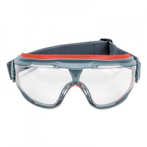 3M GoggleGear 500Series Safety Goggles, AntiFog, Red/Black Frame, Clear Lens,10/Ctn MMMGG501SGAF GG501SGAF