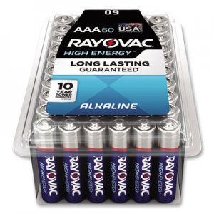 Rayovac Alkaline Battery, AAA, 60/Pack RAY82460PPK 82460PPK