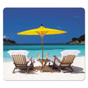 Fellowes Recycled Mouse Pads, Caribbean Beach Design, 9 x 1/16 FEL5916301 5916301