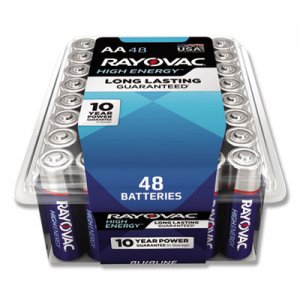 Rayovac Alkaline Battery, AA, 48/Pack RAY81548PPK 81548PPK