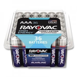 Rayovac Alkaline Battery, AAA, 36/Pack RAY82436PPK 82436PPK