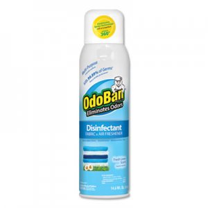 OdoBan Disinfectant/Fabric & Air Freshener 360 Spray, Fresh Linen, 14 oz Can, 12/Ctn ODO91070114A12 910701-14A12