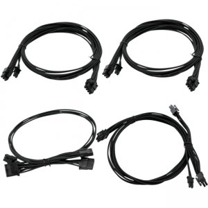 EVGA 1600W G2/P2/T2 Black Additional Power Supply Cable Set (Individually Sleeved) 100-CK-1600-B9