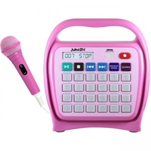 Hamilton Buhl Juke24 Portable Digital Jukebox with CD Player & Karaoke, Pink J22RCS1PK