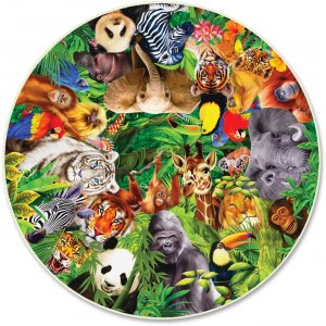 A Broader View Wild Animals 500-pc Round Puzzle 373 ABW373