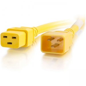 C2G 1ft 12AWG Power Cord (IEC320C20 to IEC320C19) - Yellow 17712