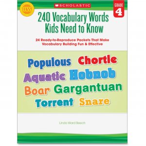 Scholastic Grade 4 Vocabulary 240 Words Book 0545468647 SHS0545468647
