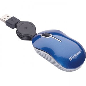 Verbatim Mini Travel Optical Mouse, Commuter Series - Blue 98616