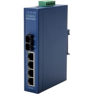 B+B 5-port Unmanaged Ethernet Switch, w/ 1-port 100FX Multi-mode SE205-MMSC