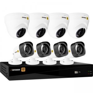 Defender HD 1080P 8CH with 4 Dome Cameras & 4 Bullet Cameras HD1T8D4B4