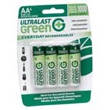 UltraLast Green Everyday Rechargeables General Purpose Battery ULGED4AA