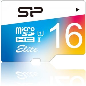 Silicon Power 16GB Elite microSDHC Card SP016GBSTHBU1V20