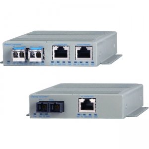 Omnitron Systems 10/100/1000 Media Converter with Power over Ethernet (PoE, PoE+ or 60W PoE) 9422-0-19W 9422