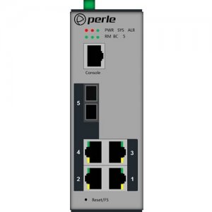 Perle IDS-305F - Managed Industrial Ethernet Switch with Fiber 07012380 IDS-305F-TSD40
