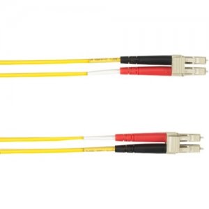 Black Box 5-m, LC-LC, Single-Mode, PVC, Yellow Fiber Optic Cable FOCMRSM-005M-LCLC-YL