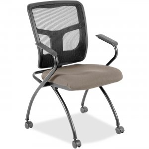 Lorell Mesh Back Nesting Chair w/ Armrests 84374008 LLR84374008