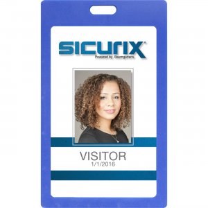 SICURIX Badge Holder - Vertical Blue 66123 BAU66123