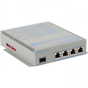 Omnitron Systems OmniConverter GPoE+/SX 4x PoE+ SFP US AC Powered 9459-0-141 9459-0-14x