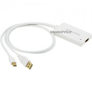 Monoprice Mini Displayport Male and USB Male Audio to HDMI Female Converting Adapter 5969