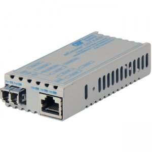 Omnitron Systems miConverter GX/T PoE/D LC Single-Mode 12km US AC & PoE Powered 1227D-1-01 1227D-1