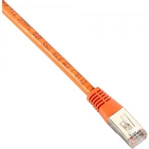 Black Box Cat5e 350-MHz, Shielded, Solid Backbone Cable (FTP), PVC, Orange, 1-ft. (0.3-m) EVNSL0510MS-0001