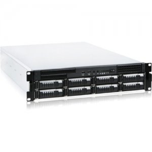 iStarUSA 2U 8-Bay Storage Server Rackmount Chassis with 600W Redundant Power Supply E2M8-60S2UP8