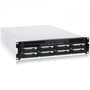 iStarUSA 2U 8-Bay Storage Server Rackmount Chassis with 750W Redundant Power Supply E2M8-75S2UP8G