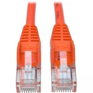 Tripp Lite Cat5e 350 MHz Snagless Molded UTP Patch Cable (RJ45 M/M), Orange, 14 ft N001-014-OR