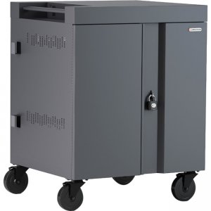 Bretford CUBE Cart AC for up to 32 Devices w/Back Panel, Charcoal Paint TVC32PAC-CKWL TVC32PAC-CK