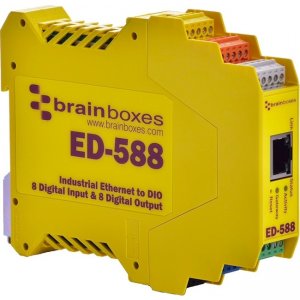 Brainboxes Ethernet to 8 Digital Inputs and 8 Digital Outputs + RS485 Gateway ED-588-X50M ED-588