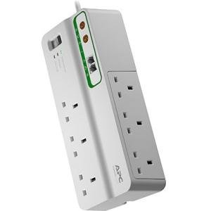 APC by Schneider Electric Home/Office SurgeArrest 6 outlets with Phone and Coax Protection 230V UK PMH63VT-UK
