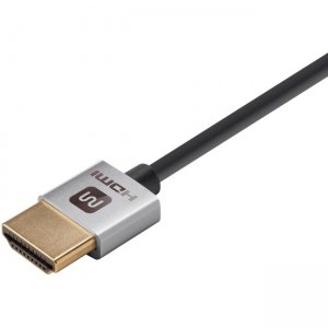 Monoprice Ultra Slim Series High Speed HDMI Cable, 5ft Silver 13585