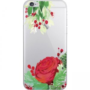 OTM iPhone 7/6/6s Hybrid Clear Phone Case, Winter Flowers OP-IP7ACG-A-71