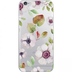 OTM iPhone 7/6/6s Hybrid Clear Phone Case, Anemone Flowers Purple OP-IP7ACG-Z036C