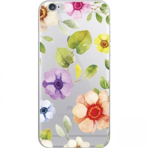 OTM iPhone 7/6/6s Hybrid Clear Phone Case, Anemone Flowers Rainbow OP-IP7ACG-Z036D