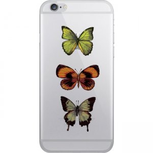 OTM iPhone 7/6/6s Plus Hybrid Clear Phone Case, Butteryfly Delight Green & Orange OP-IP7PACG-Z029B