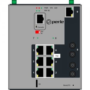 Perle Industrial Managed Power Over Ethernet Switch 07016560 IDS-509G2PP6-T2SD10