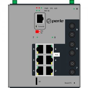 Perle Industrial Managed Power Over Ethernet Switch 07016980 IDS-509G3PP6-T2MD05-SD40