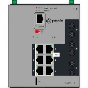Perle Industrial Managed Power Over Ethernet Switch 07016620 IDS-509F3PP6-T2MD2-SD20